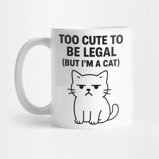 Too Cute To Be Legal Funny Cat Lovers by Douglas's Store 5