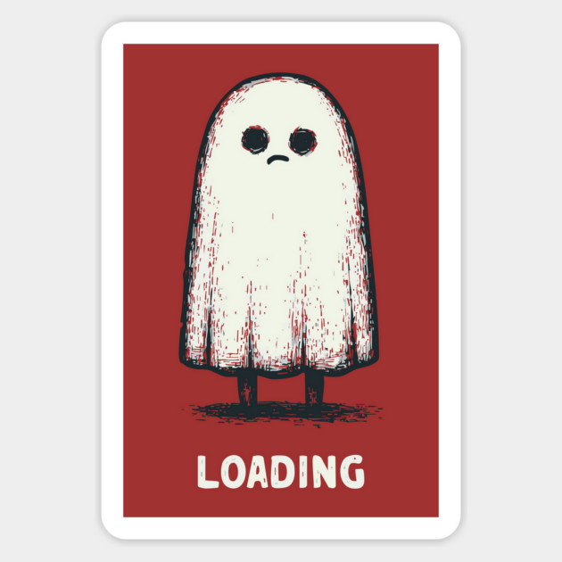 Loading... Funny Sad Ghost Magnet by TuncGK