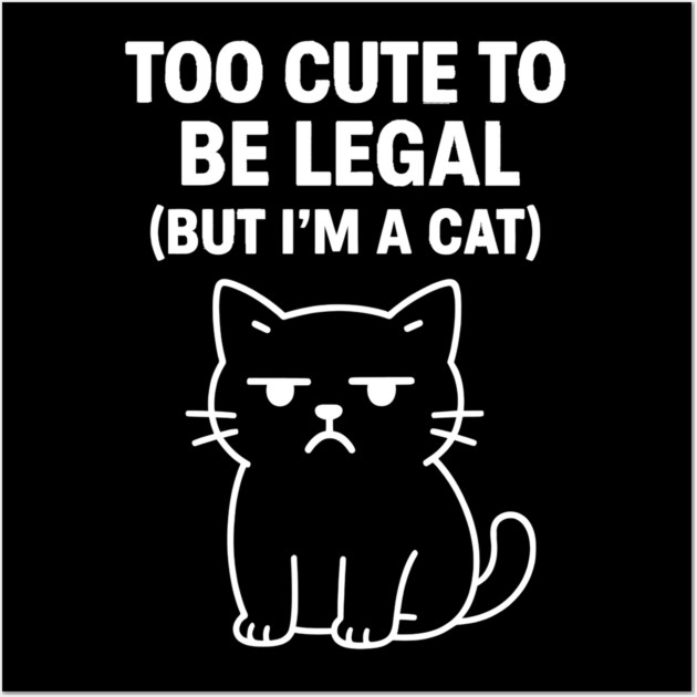 Too Cute To Be Legal Cat Lovers Wall Art by Douglas's Store 5