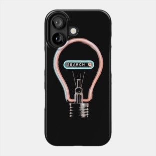 Retro Search Bar in Lightbulb Phone Case