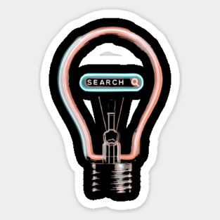 Retro Search Bar in Lightbulb Magnet