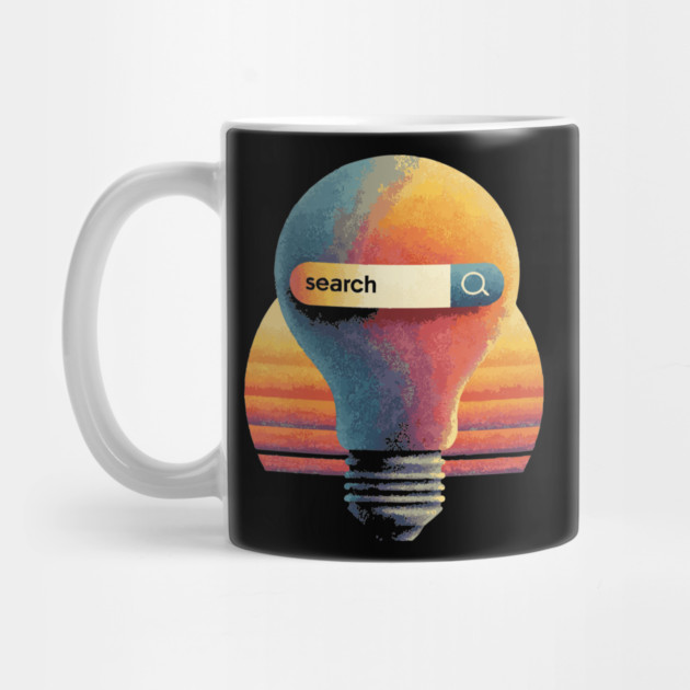 Retro Style Search Bar in Lightbulb - Concept Art by TuncGK