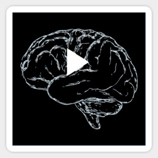 Auto-Play Brain - Funny Anxiety Humor Magnet