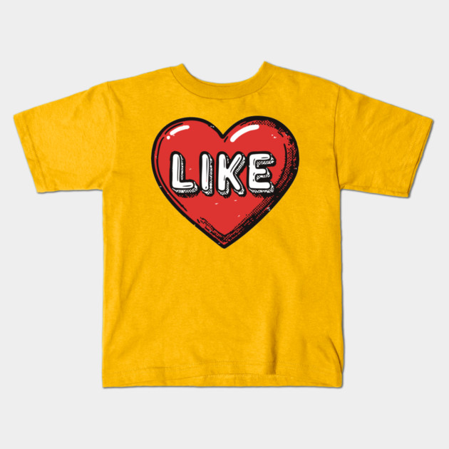 Modern Love - Funny Like Button Heart Kids T-Shirt by TuncGK