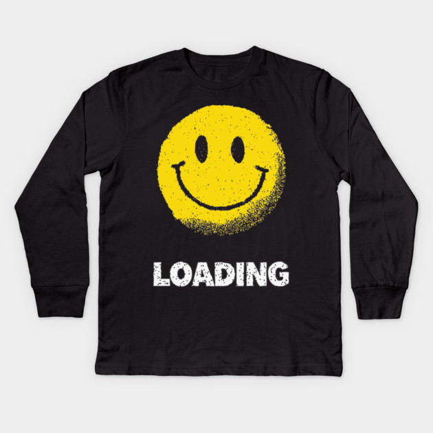 Loading Smiley - Funny Anxiety Face Kids Long Sleeve T-Shirt by TuncGK