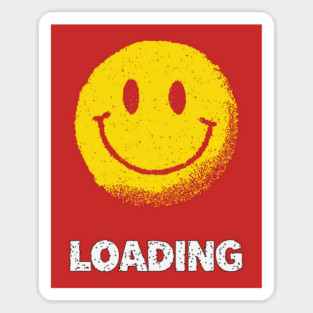 Loading Smiley - Funny Anxiety Face Sticker
