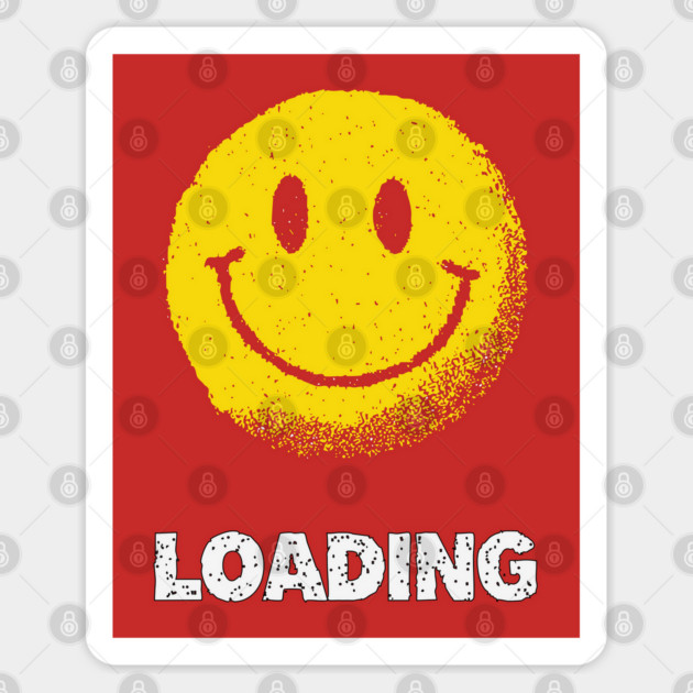 Loading Smiley - Funny Anxiety Face Sticker by TuncGK