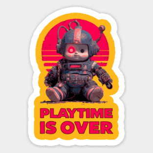 Playtime Is Over - Cyberpunk Baby Magnet