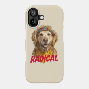 Radical 80s Golden Retriever - Funny Vintage Design Phone Case