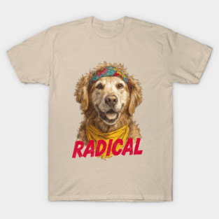 Radical 80s Golden Retriever - Funny Vintage Design T-Shirt