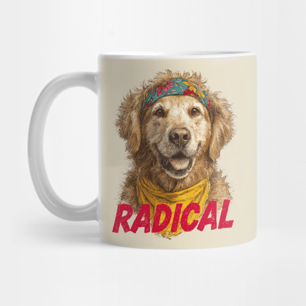 Radical 80s Golden Retriever - Funny Vintage Design by TuncGK