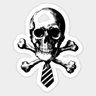 Corporate Drone - Funny Skull and Tie Magnet