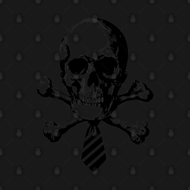 Corporate Drone - Funny Skull and Tie by TuncGK