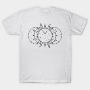 Vintage Celestial Sun and Moon T-Shirt