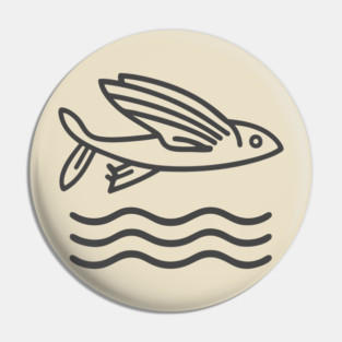 Flying Fish Logo Pin