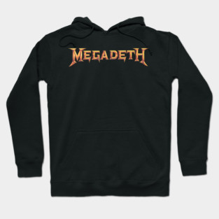 Megadeth - Gold Metallic Thrash Metal Logo Hoodie
