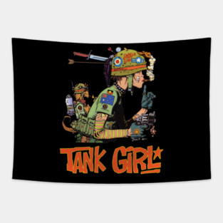 Retro Tank Girl 90s Tapestry