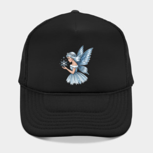 Winter Fairy with Snowflake and Sparkling Blue Wings Hat