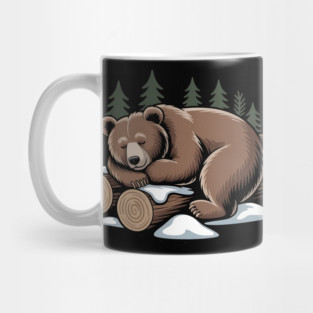 Sleeping Bear Vintage Forest Art for Nature Lovers Mug