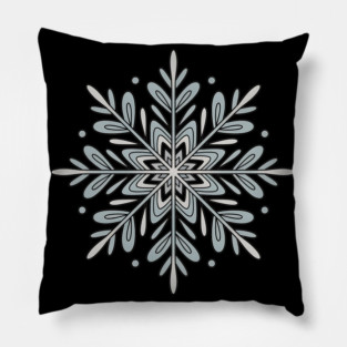 Vintage Snowflake Design for Winter Lovers Pillow