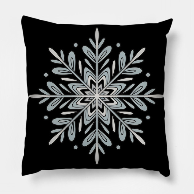Vintage Snowflake Design for Winter Lovers Pillow by BirdsnStuff