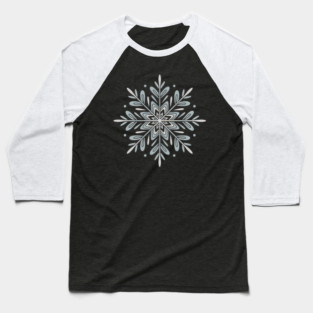 Vintage Snowflake Design for Winter Lovers Baseball T-Shirt