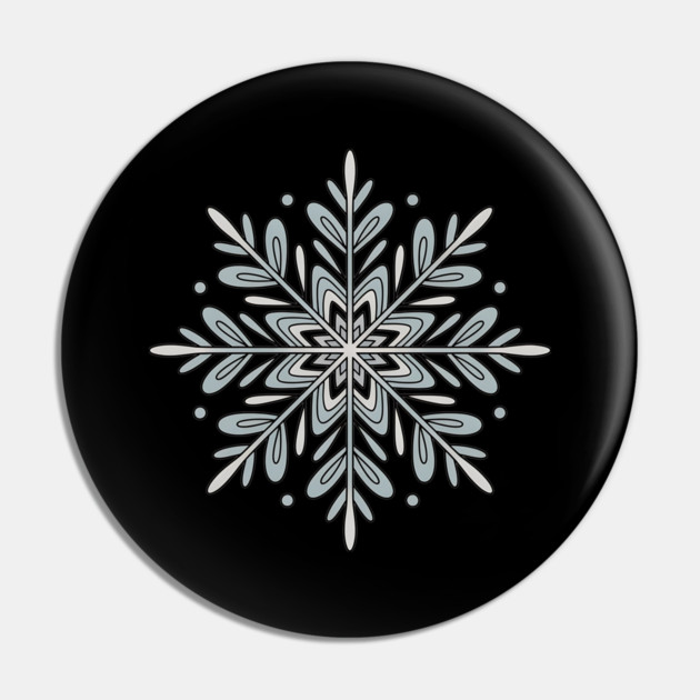 Vintage Snowflake Design for Winter Lovers Pin by BirdsnStuff
