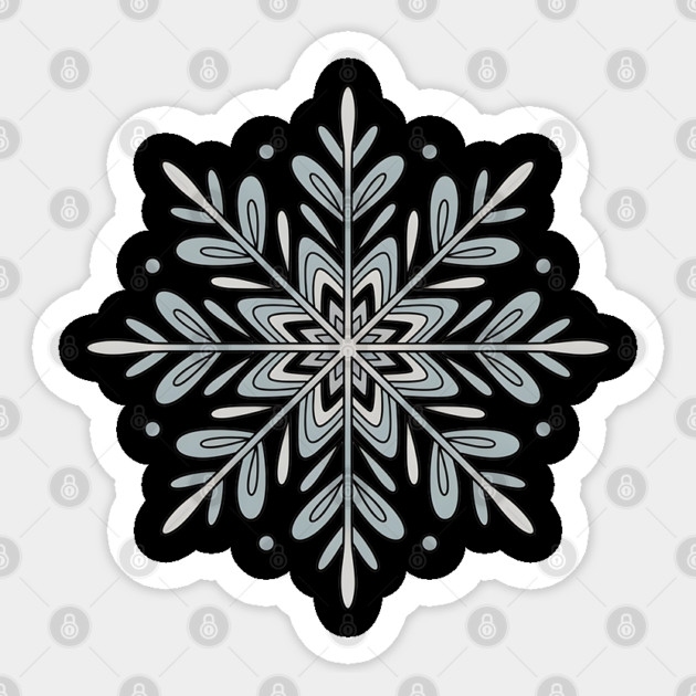 Vintage Snowflake Design for Winter Lovers Sticker by BirdsnStuff
