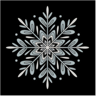 Vintage Snowflake Design for Winter Lovers Posters and Art