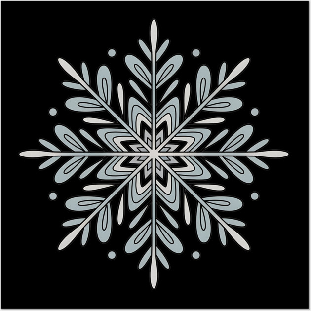 Vintage Snowflake Design for Winter Lovers Wall Art by BirdsnStuff