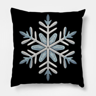 Vintage Snowflake Design for Winter Lovers Pillow