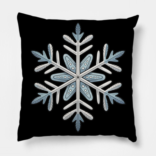Vintage Snowflake Design for Winter Lovers Pillow by BirdsnStuff