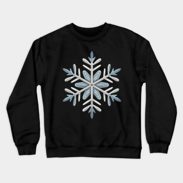 Vintage Snowflake Design for Winter Lovers Crewneck Sweatshirt by BirdsnStuff