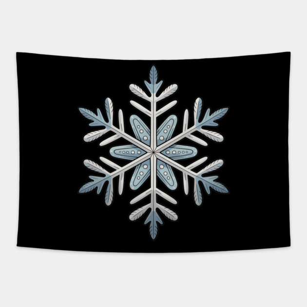 Vintage Snowflake Design for Winter Lovers Tapestry by BirdsnStuff