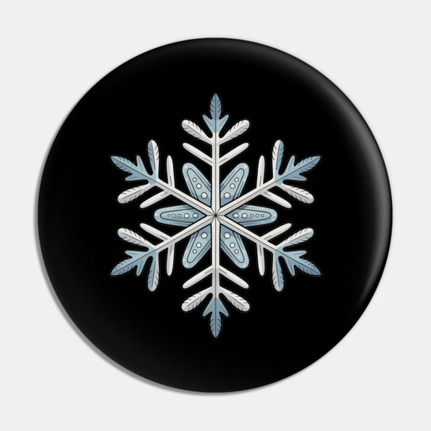 Vintage Snowflake Design for Winter Lovers Pin by BirdsnStuff