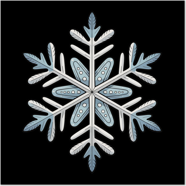 Vintage Snowflake Design for Winter Lovers Wall Art by BirdsnStuff
