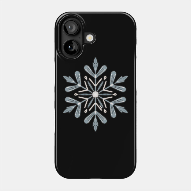 Vintage Snowflake Design for Winter Lovers Phone Case by BirdsnStuff
