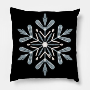 Vintage Snowflake Design for Winter Lovers Pillow