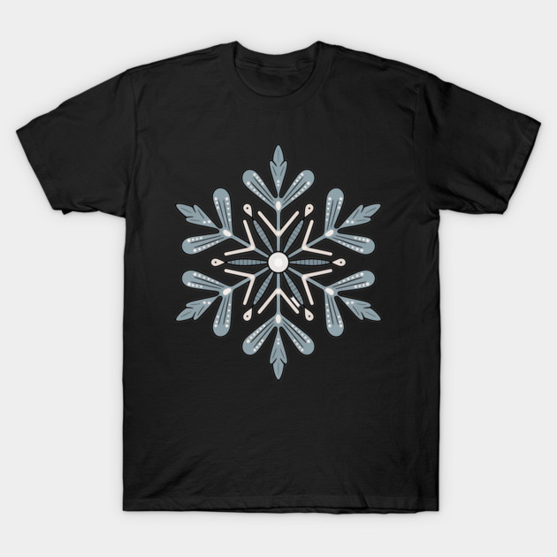 Vintage Snowflake Design for Winter Lovers T-Shirt by BirdsnStuff