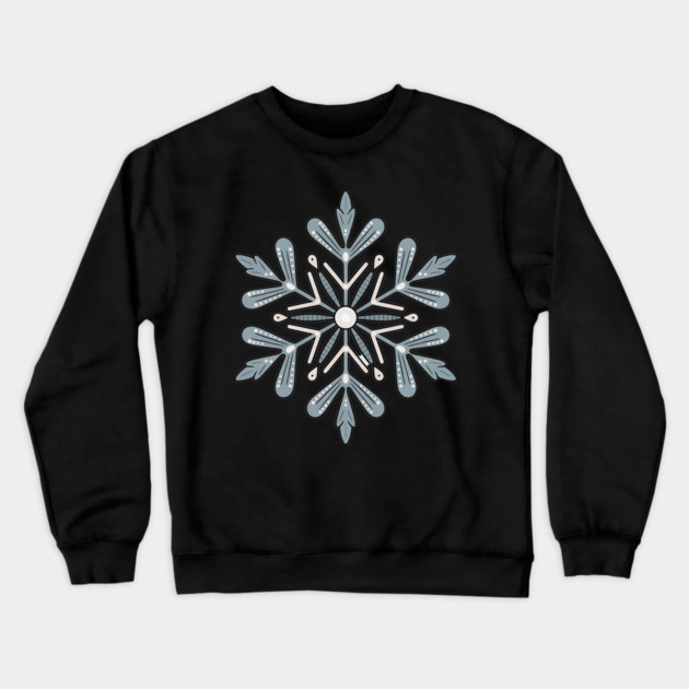 Vintage Snowflake Design for Winter Lovers Crewneck Sweatshirt by BirdsnStuff