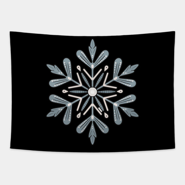 Vintage Snowflake Design for Winter Lovers Tapestry by BirdsnStuff