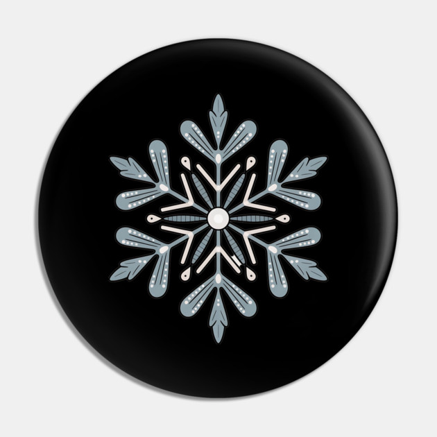 Vintage Snowflake Design for Winter Lovers Pin by BirdsnStuff