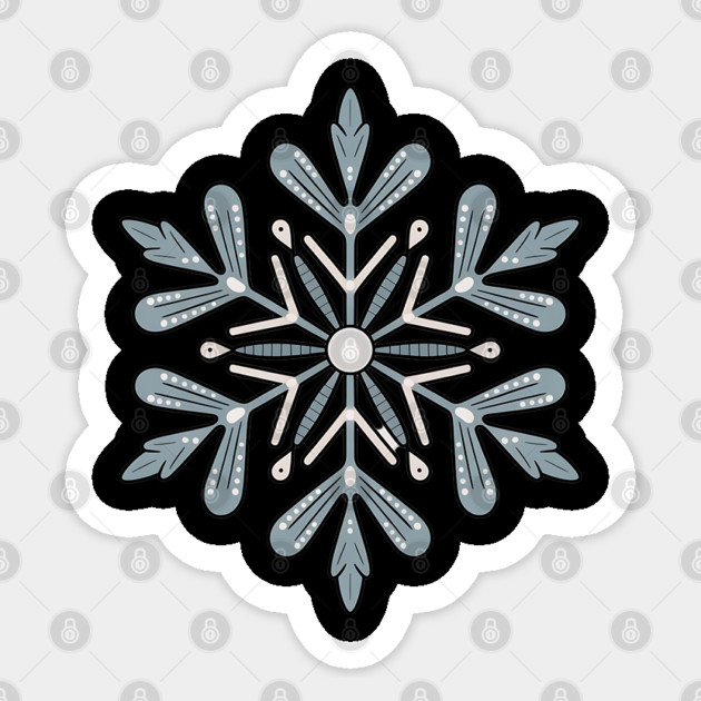 Vintage Snowflake Design for Winter Lovers Sticker by BirdsnStuff