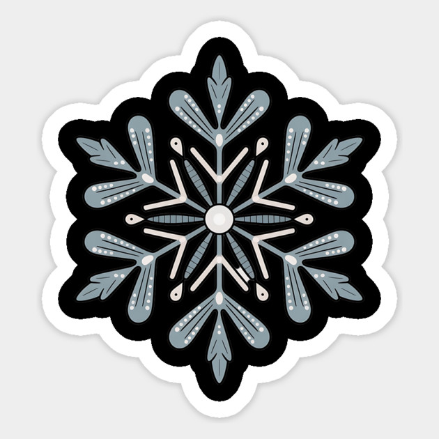 Vintage Snowflake Design for Winter Lovers Magnet by BirdsnStuff