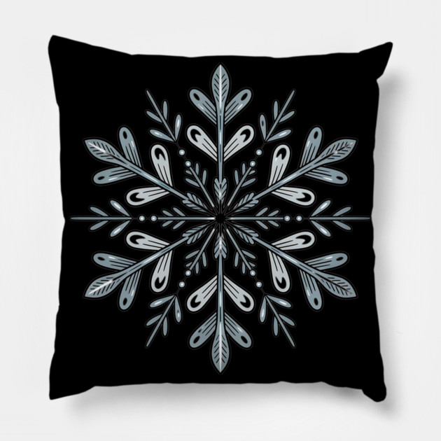 Vintage Snowflake Design for Winter Lovers Pillow by BirdsnStuff