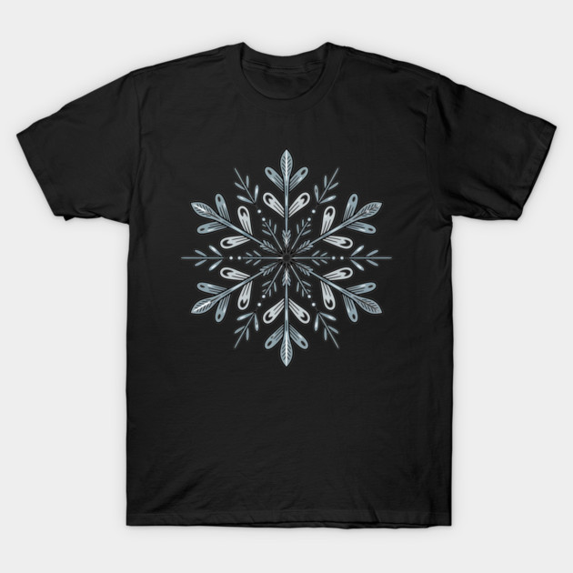 Vintage Snowflake Design for Winter Lovers T-Shirt by BirdsnStuff