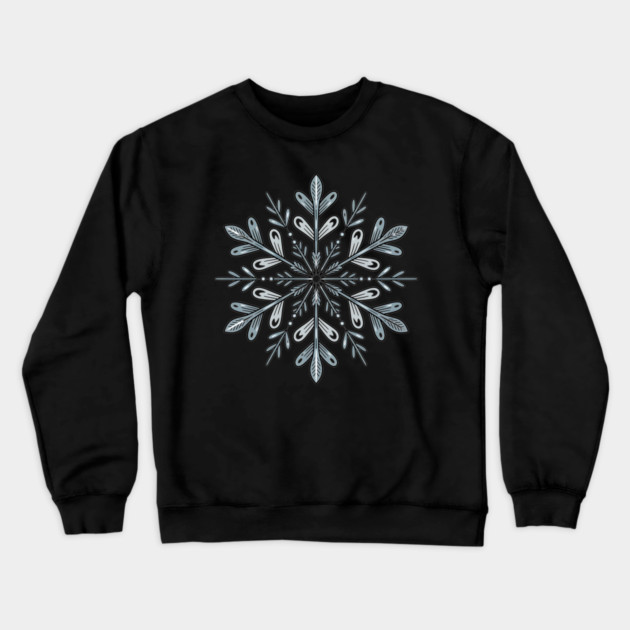 Vintage Snowflake Design for Winter Lovers Crewneck Sweatshirt by BirdsnStuff