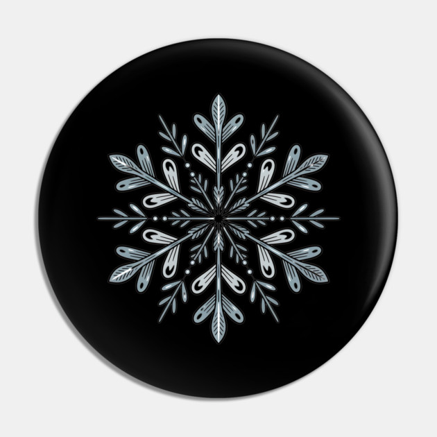 Vintage Snowflake Design for Winter Lovers Pin by BirdsnStuff