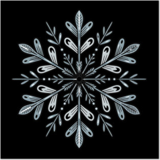 Vintage Snowflake Design for Winter Lovers Posters and Art