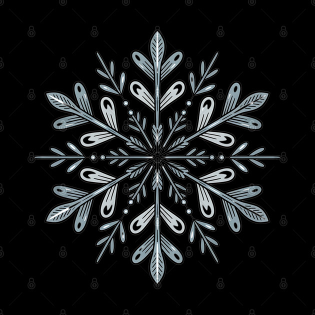 Vintage Snowflake Design for Winter Lovers by BirdsnStuff